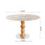 Ensemble de table de bistro ronde vintage en bambou, de style milieu du siècle, 99/109 cm, pour 4 personnes-182529913-182529908