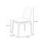 Chaise d'appoint à dossier beige uni (ensemble de 2)