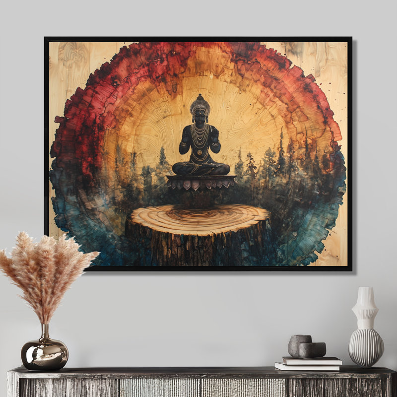 Haakenson - Spiritual Wall Art, H 12 po x l 20 po, Picture Frame Print, Noir, noir, noir, noir