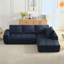 Canapé modulaire surdimensionné en L FAUX FUR avec design minimaliste, canapé-lit confortable pour une détente ultime-539266523-539266525