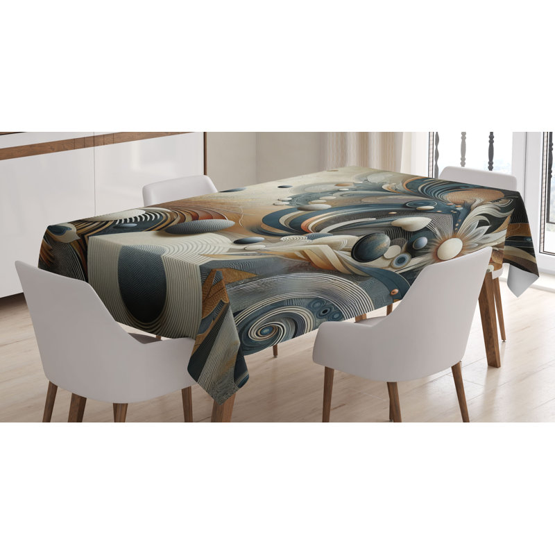 Dylyn Rectangle No Pattern Microfiber Tablecloth, 90" Rectangle