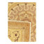 Tapis oriental beige / brun en coton / laine 9 pi 8 po x 9 pi 8 po Rien