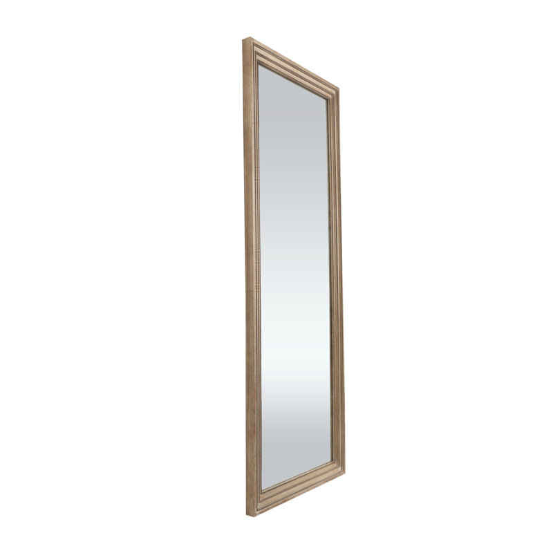 Grand miroir mural en bois brun Bhavisha