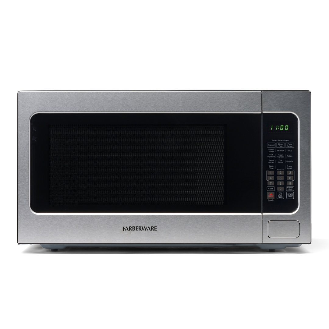 Farberware Professional 2.2 Cu. Ft. 1200-Watt Microwave Oven with Smart Sensor Cooking, Stainless Steel Farberware