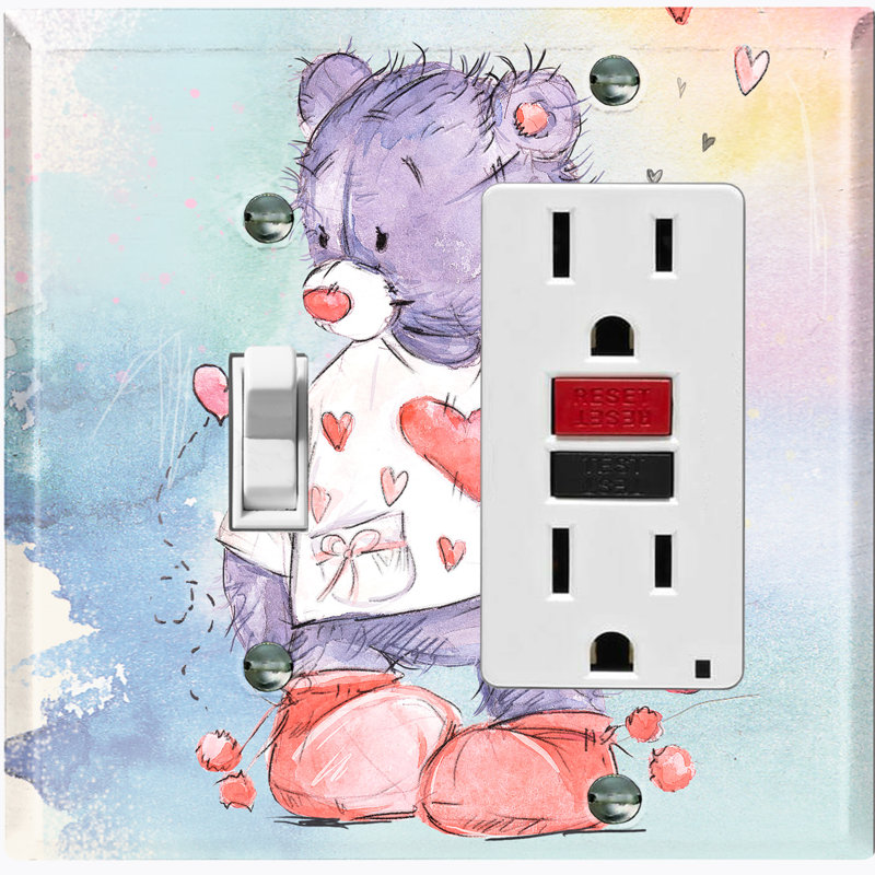 Patterned 2 - Gang Standard Combination Wall Plate