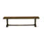 L'ensemble de table de salle à manger 3 pièces comprend une table de salle à manger en bois et 2 bancs de salle à manger - plateau de table Jacobean patiné et finition Jacobean patiné-1409298508-1409298509-1409298510