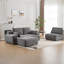 Canapé moderne en mousse à mémoire de forme compressée, grands canapés modulaires pour le salon, canapé modulaire Cloud pour animaux de compagnie, tissu en velours côtelé, causeuse très profonde, sans assemblage avec coussins, gris-2012625748
