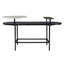 Table basse de 42 po en bois manufacturé noir et métal