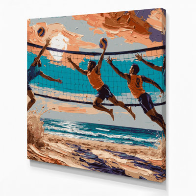 Art mural sur toile beige Sports Bossaball