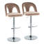 Tabourets de bar réglables Caden avec repose-pieds arrondi en T-113645512-113645514