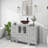 48" Single Bathroom Vanity Set with Glass Vessel Sink, Manufactured Wood Top, Water Saving Faucet-64565890