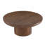 Table basse 35,98 po avec pieds cylindriques et plateau en placage de bois-343857266