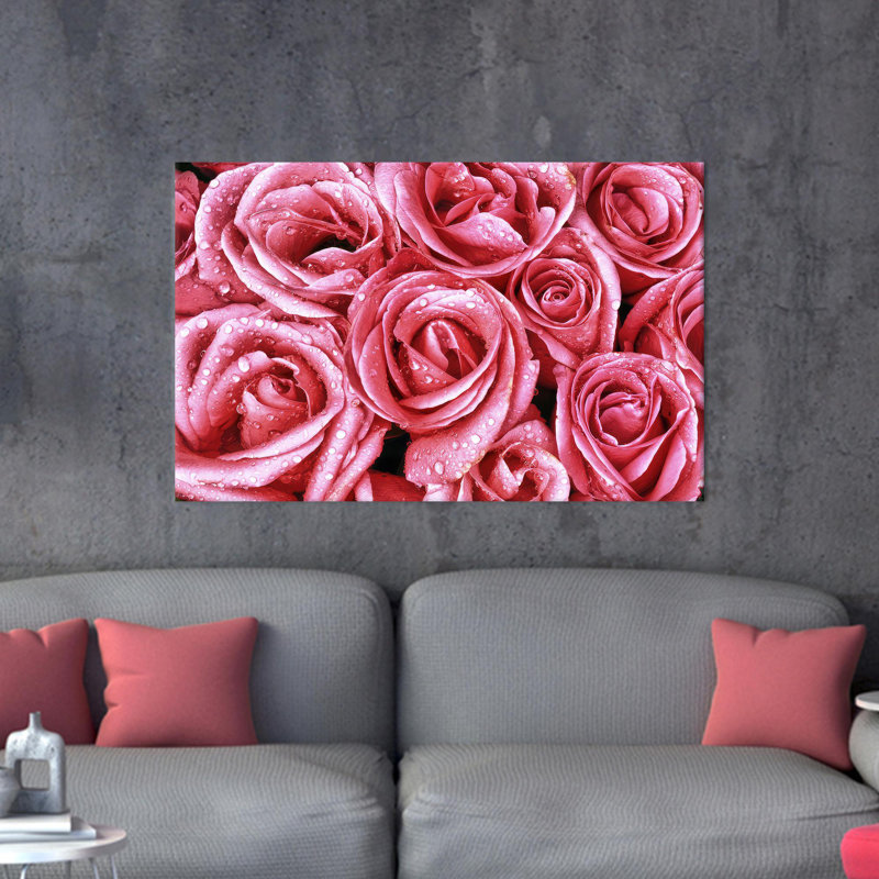 Personalized Botanical Canvas Poster With Roses Print Ideal For Wall Hanging And A Perfect Baby Or Teacher Gift