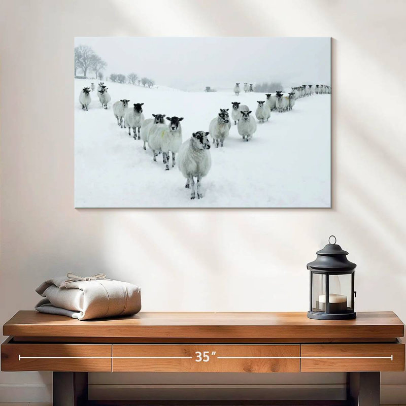 Brampt Winter Sheep, 16" H x 24" W
