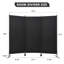 225cm W x 184.5cm H Folding Room Divider