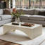 120CM White Coffee Table Arched Base-1379263389