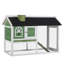 Rabbit Hutch Guinea Pig Hutch 2 Tiers Outdoor withTray & Ramp Green