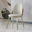 Ensemble de 2 chaises de salle à manger, pieds en métal et cuir pour salle à manger (ensemble de 2)