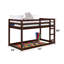 Lit mezzanine simple au fini - Fabrication en bois de pin massif, sans planche, hauteur de produit de 50 po, capacité de fabrication en bois de 330 lb, planches requises, rangement, ensemble de 8 po à l'avant,