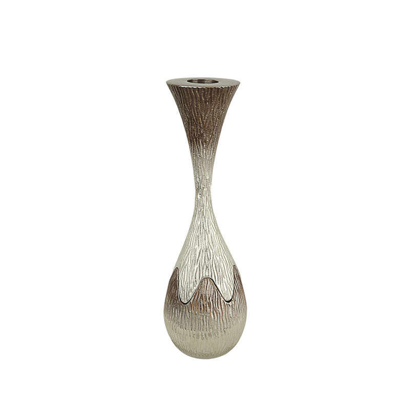 Aluminum Tabletop Candlestick, 16" H x 5" W x 5" D