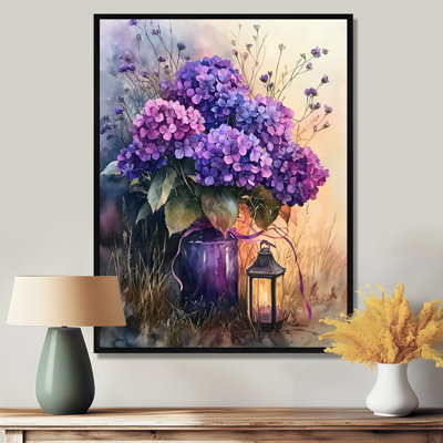Paysage hortensia et lumière beauté III - hortensia, art mural