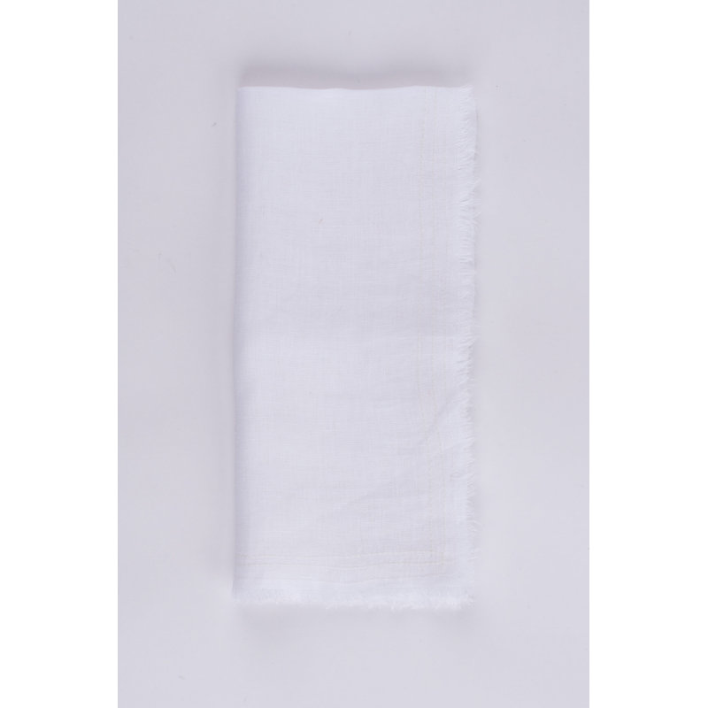 Raphael Linen Dining Linen Set, White