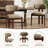 Upholstered Solid Wood Dining Chair with Ergonomic Padded Backrest-1970931556