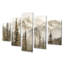 «Timber and Peaks Mountain implicity in Winter III» - et décoration murale montagnes - Art mural traditionnel diamant