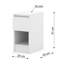 25cm W Laminate Bedside Table