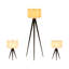 Metal,S,3,26,60"H,Table&Floor Tripod Lamps,Blk