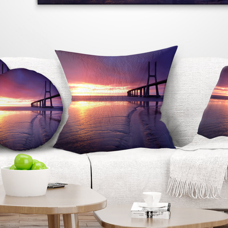 Coussin de pont Pier Seascape, 16 po x 1 po, Carré