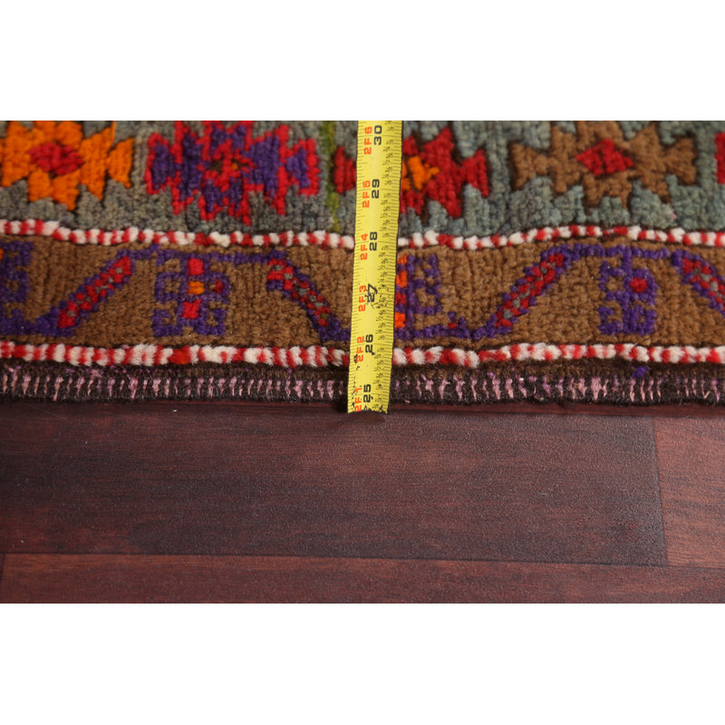 Tapis persan Karabagh pré-1900 à teinture végétale antique noué à la main 5 po x 11 po