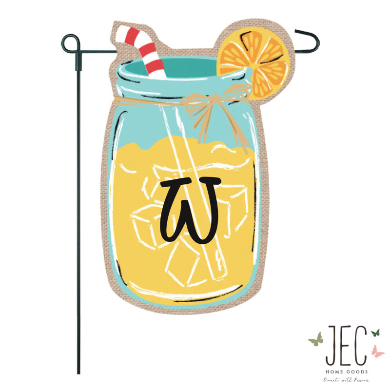 Drapeau de jardin Mason Jar 2 côtés 6 pi x 1 pi, W