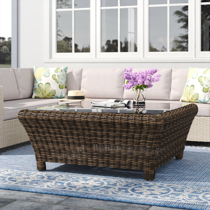 Wicker Patio Sectional with Cushions