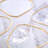 Hammered High Ball Glass-Clear w/Gold Rim