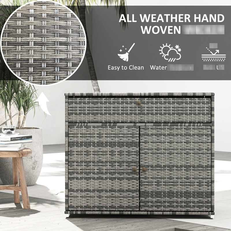 Pool Storage Cabinet & Outdoor Towel Rack - Hot Tub Accessories Shelf Freestanding Pe With Drawer For Spa Area Gray Bath Accessory Unit