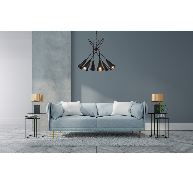 Giambattista Modern Linear Chandelier, Black
