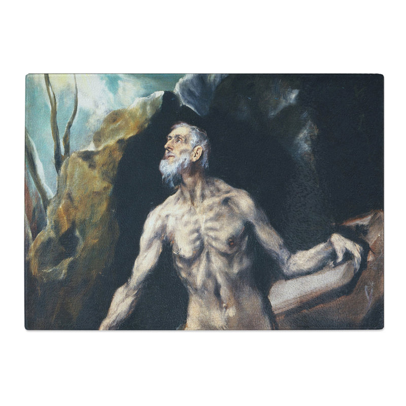 Saint Jerome by El Greco Chopping Board, 0.4cm H x 20cm W x 28.5cm L