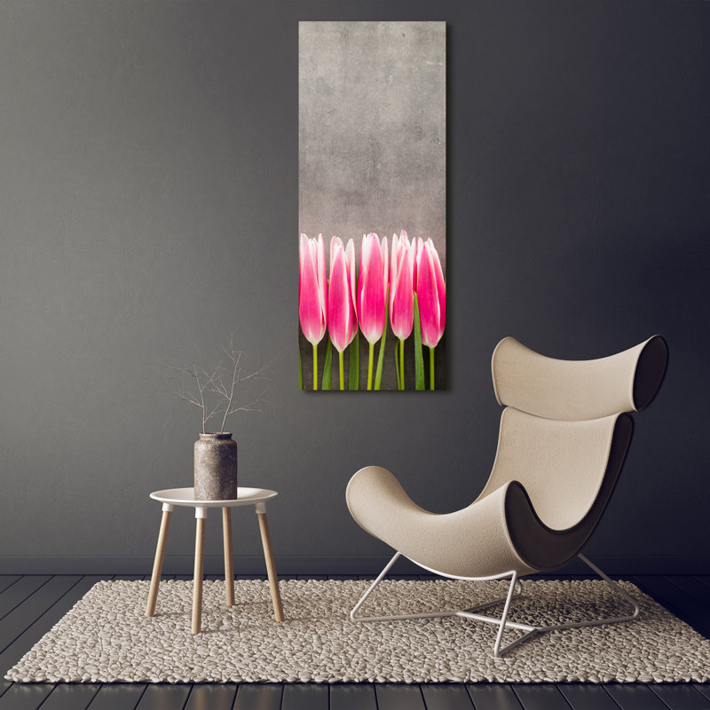 Pink Tulips - Wrapped Canvas Print
