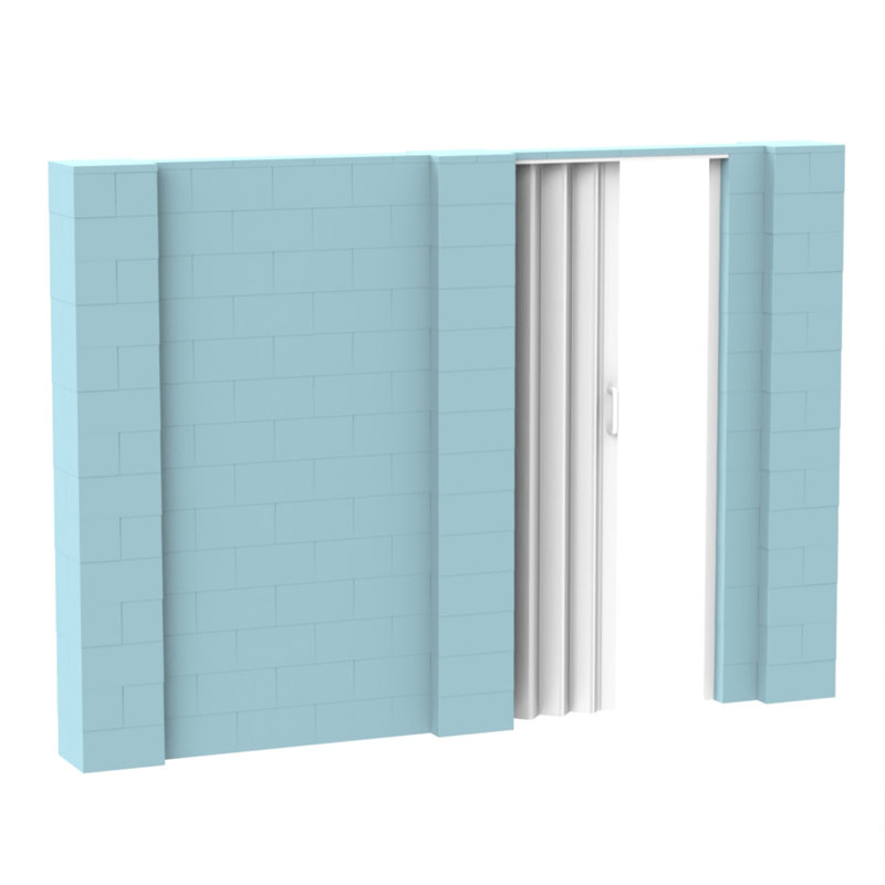 Ensemble mural bloc géant, Bleu clair, 120"
