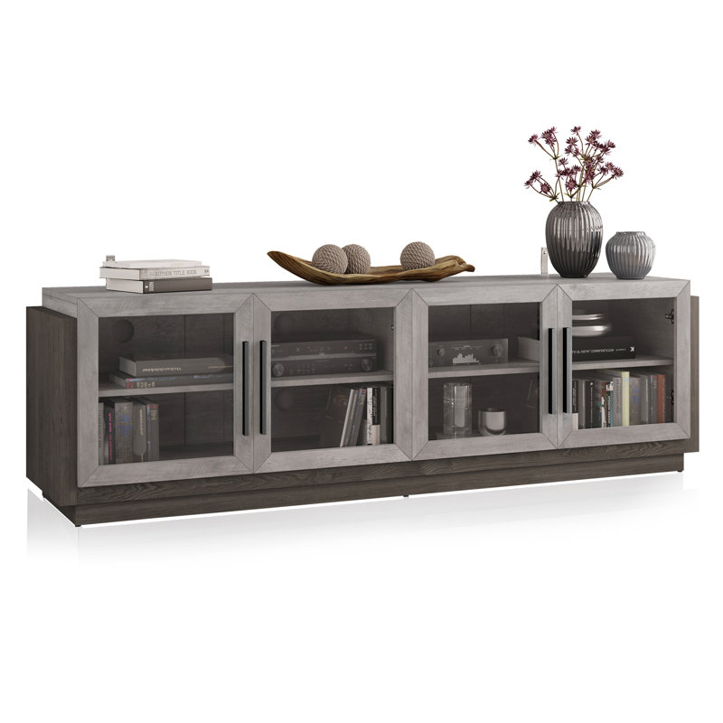 Meuble télé Asada, Gris / brun