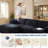 Boneless Oversized Modular Sectional Sofa with 83.5" Extra Deep Chaise, No-Assembly Sectional Couch-1733680321-1734617687