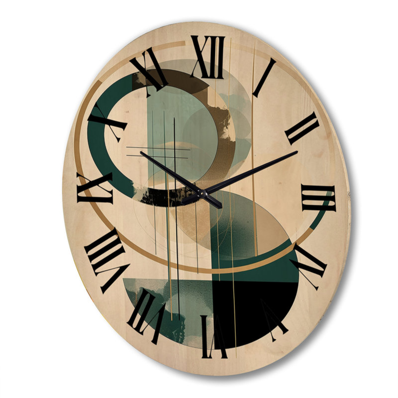 Horloge murale en bois massif Mellott, Très grand