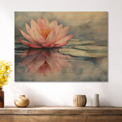 Lotus - Asian Round Wooden Wall Art