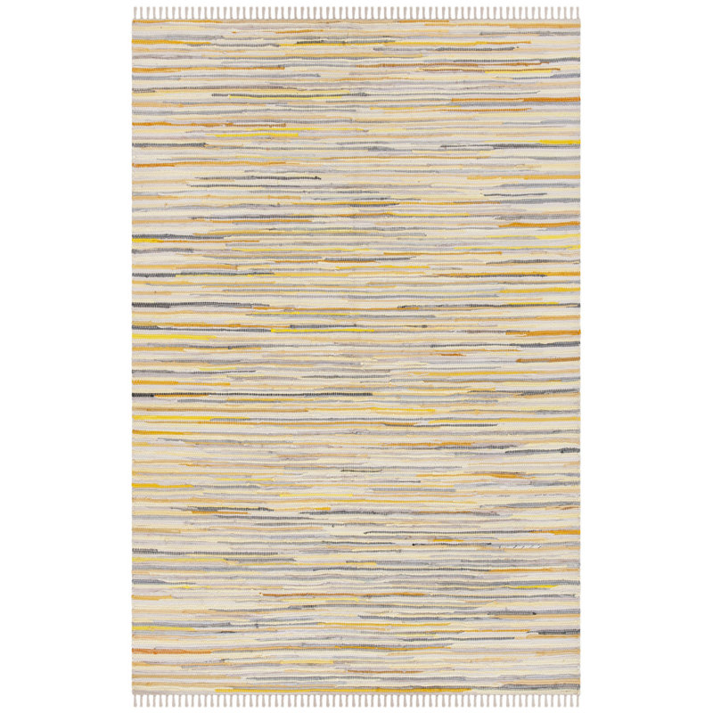 Tapis en coton tissé à la main Burkett, Rectangle 2 pi x 3 pi