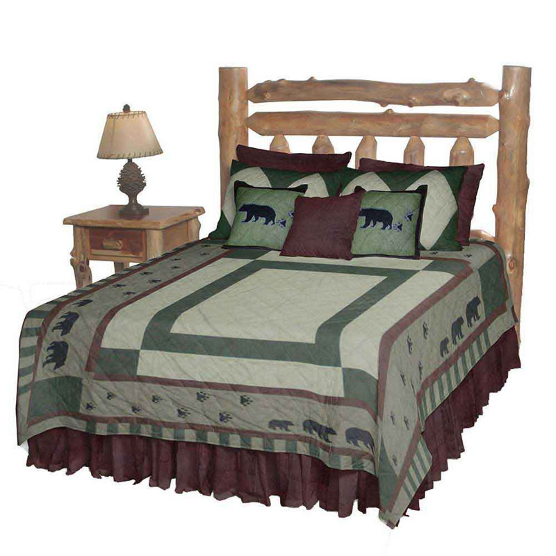 Bear Trail Farmhouse / Country Cotton Geometric Shapes Quilt