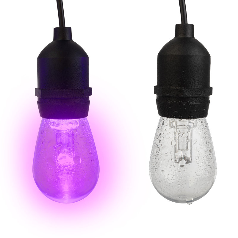 Junyi 50' Outdoor LED 15 - Bulb Standard String Light