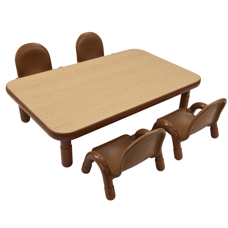Ensemble de table rectangulaire et de chaises pour tout-petits pour tout-petits, H 12 po x L 48 po x l 30 po