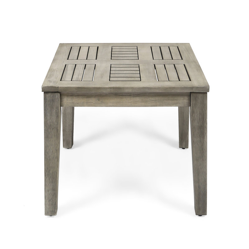 Grey Wood Side Table, Transitional Style For Garden Enjoyment, 20X20x15.83, 30Lbs Weight Capacity Max Outdoor Minimalist Look,