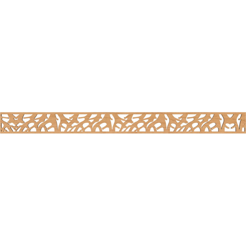 Manton Fretwork Moulding, 4" H x 46.375" W x 0.25" D, Maple